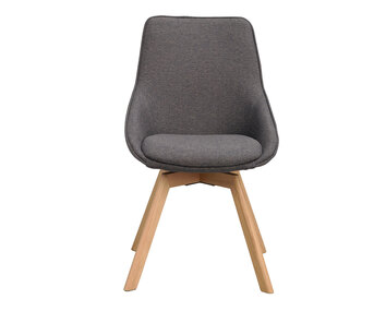 Alison stol i mörkgrått tyg, ekben