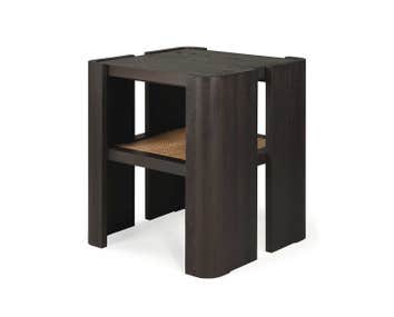 Ethnicraft-Panel-Side-Table-Dark-Brown-Teak-Rattan