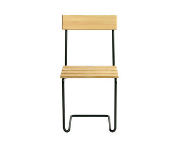 Stol 1 i oljad furu med grönt stativ