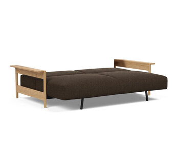 Malloy Wood Bäddsoffa i tyget 358 Taura Chocco