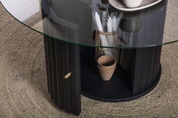 Velvet Runt Soffbord Med Förvaring