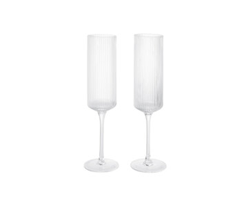 Ferm-Living-Ripple-Champagne-Flutes-Clear