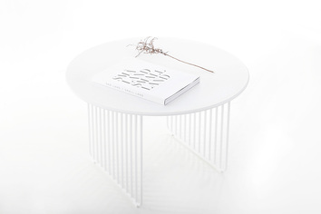 BARR Cirkelbord med Pall Vit