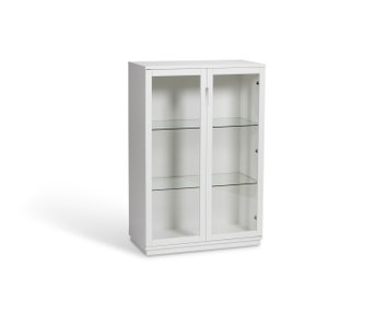 AOKO Skåp Glasdörrar Vit