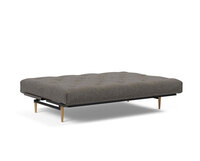 Colpus Bäddsoffa med ljusa ben i tyget 216 Flashtex Dark Grey
