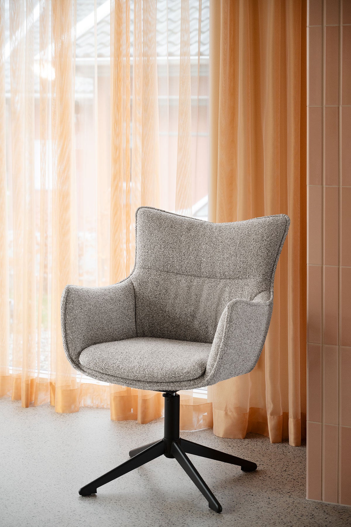 Rowico-Fresno-Arm-Chair-Light-Beige-Black-Lifestyle