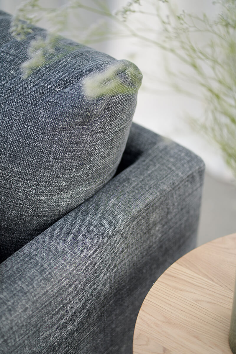 Impulse soffa i tyg Caleido Stampato 10 Steel armstöd