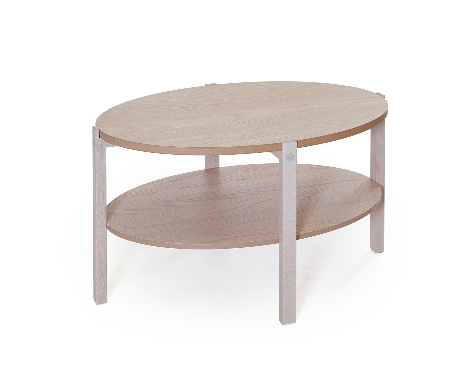 Solo Soffbord 90 i vitpigmenterad ek