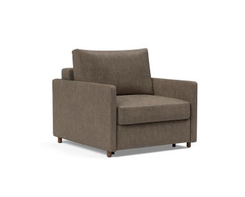 Neah Fåtölj med Slim armstöd i tyget 411 Esina Cedar Brown