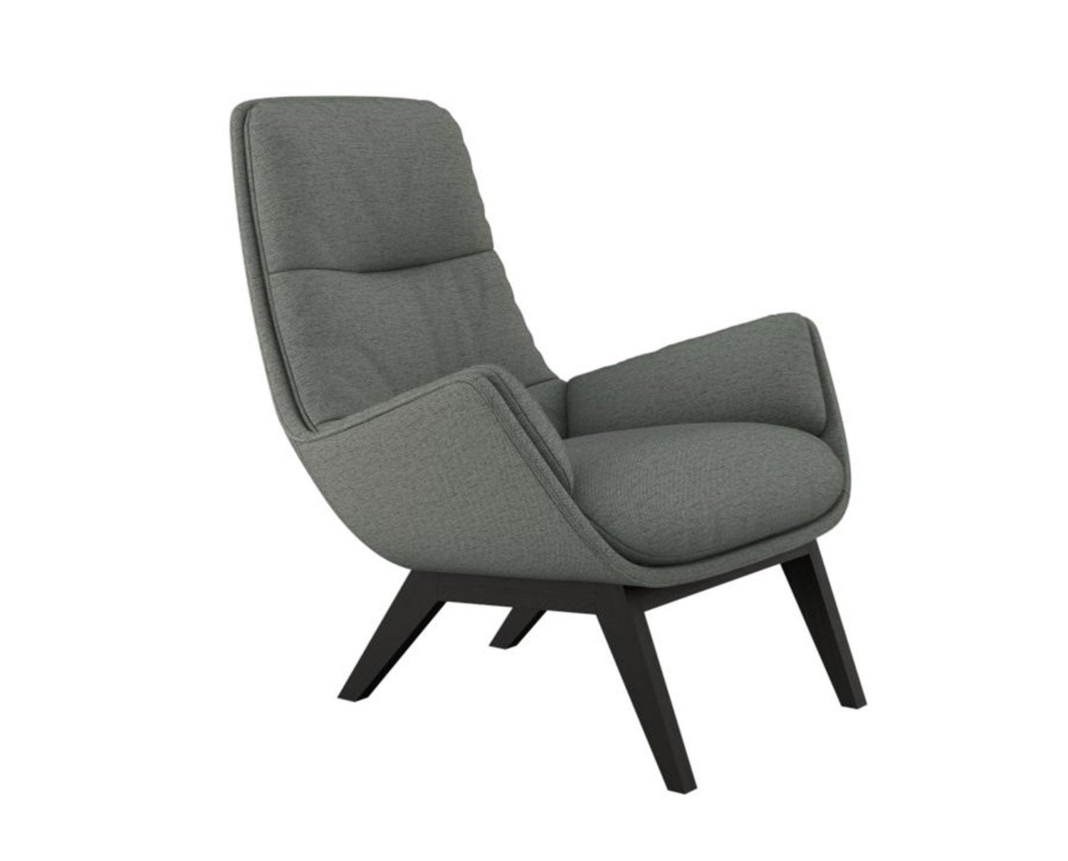 Moro Fåtölj i tyget Copparo Slate Grey med ben i svart ek