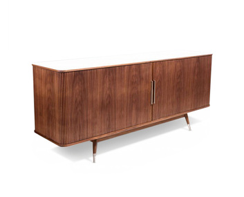 AK 2732 Skänk i valnöt med Corian-topp