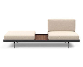 Tyg 584 Argus Natural. Bord i valnöt.