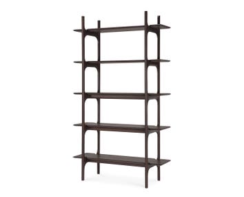 PI Bokhylla i mörkbrunbetsad mahogny från Ethnicraft