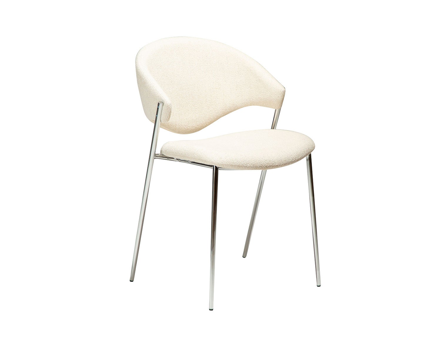 Zone stol i Simply Beige Bouclé snett framifrån