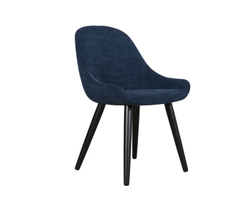 Layla stol låg - tyg Midnight Blue