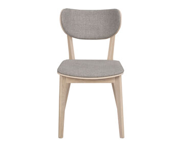 Kato Stol | Vitpigmenterad ek, ljusgrått tyg