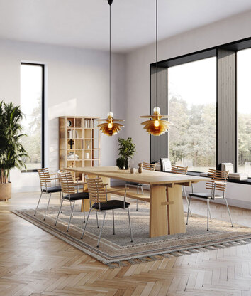 GM 3060 Matbord i matplats med matsalsstolar