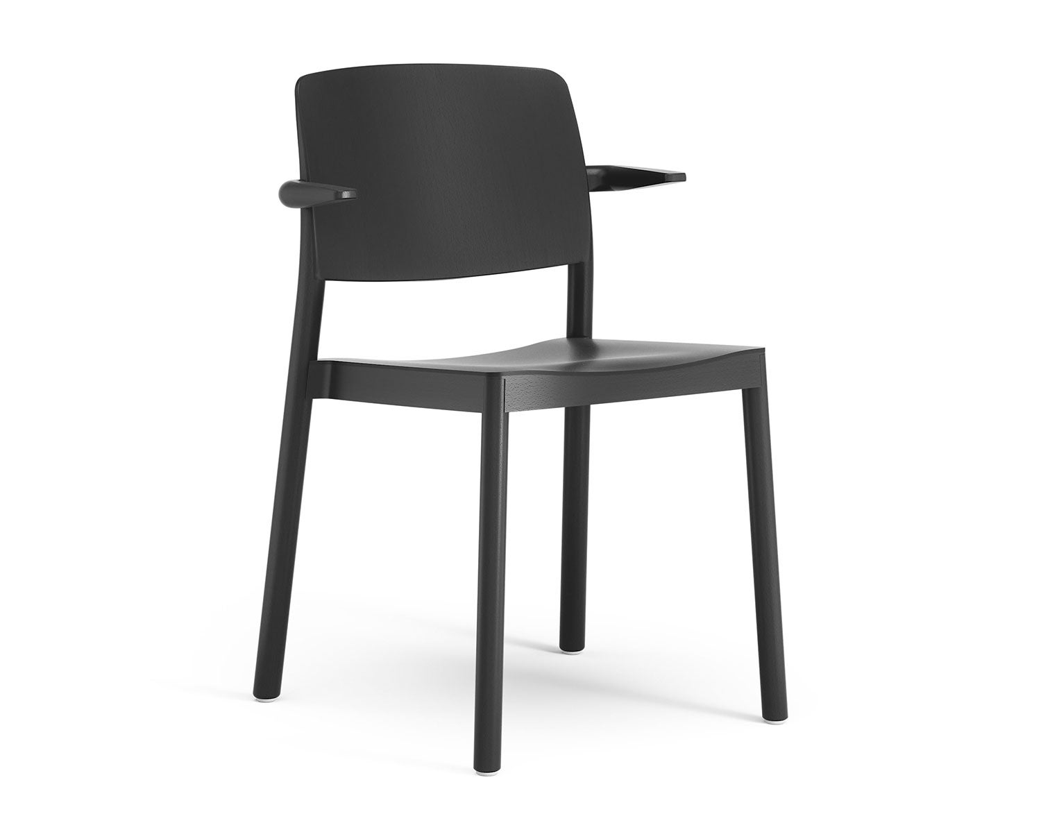 Modell: Karmstol med träsits | Trä: Svartlaserad ask