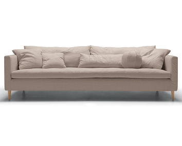 Sits Lill beige soffa LCV 4-sits i tyg Caleido 3790 Light Beige