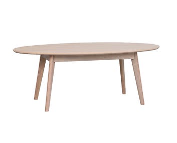 Yumi soffbord ovalt 130 cm i vitpigmenterad ek