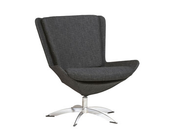 Lotus fåtölj från Hjort Knudsen i mörkgrått tyg