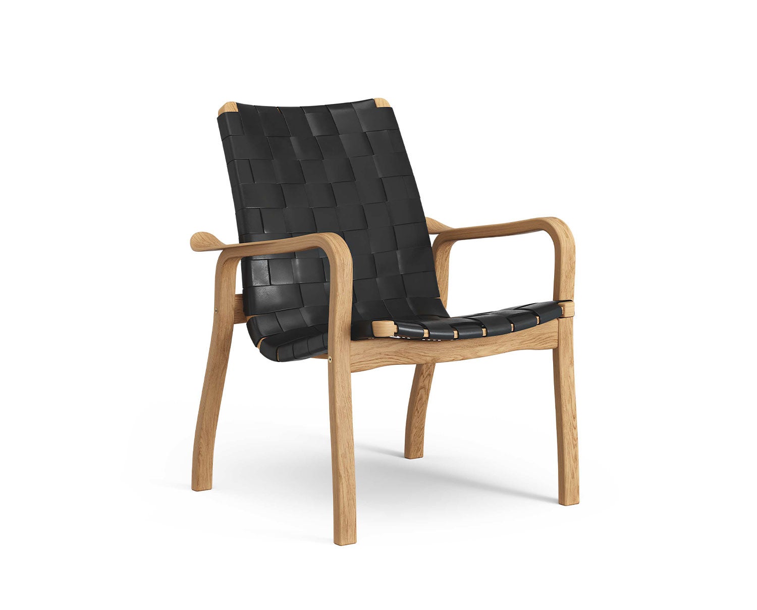 Swedese-Primo-Low-Oiled-Oak-Strap-Leather-Black