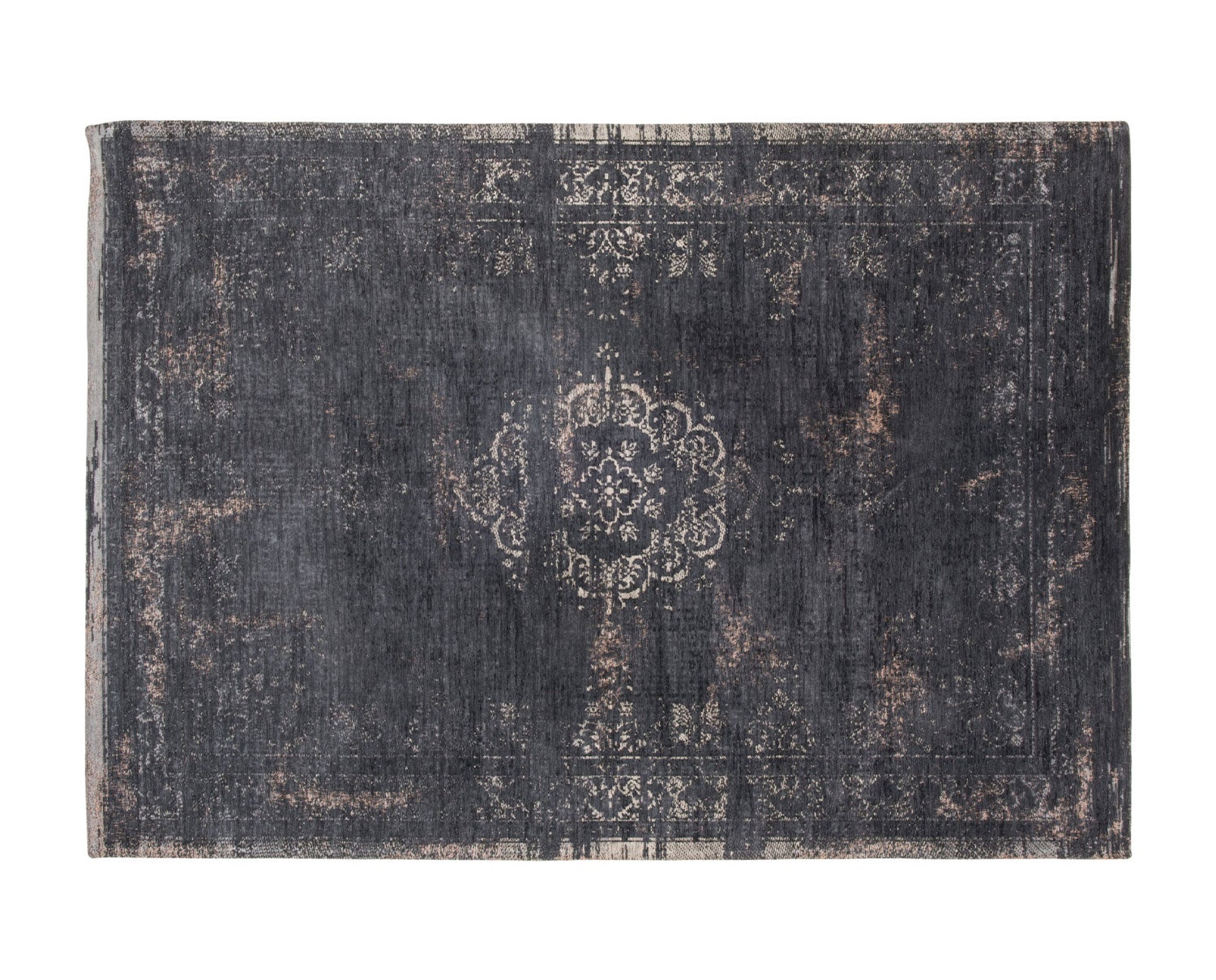 Louis-De-Poortere-Medallion-Rug-Mineral-Black