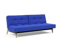 Splitback Bäddsoffa med ekben i tyget 512 Elegance Ultramarine