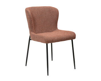 Glam Stol Bouclé Röd