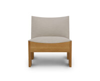 Tenon Loungefåtölj | Ek, tyg Ruskin Quill 010, New Works