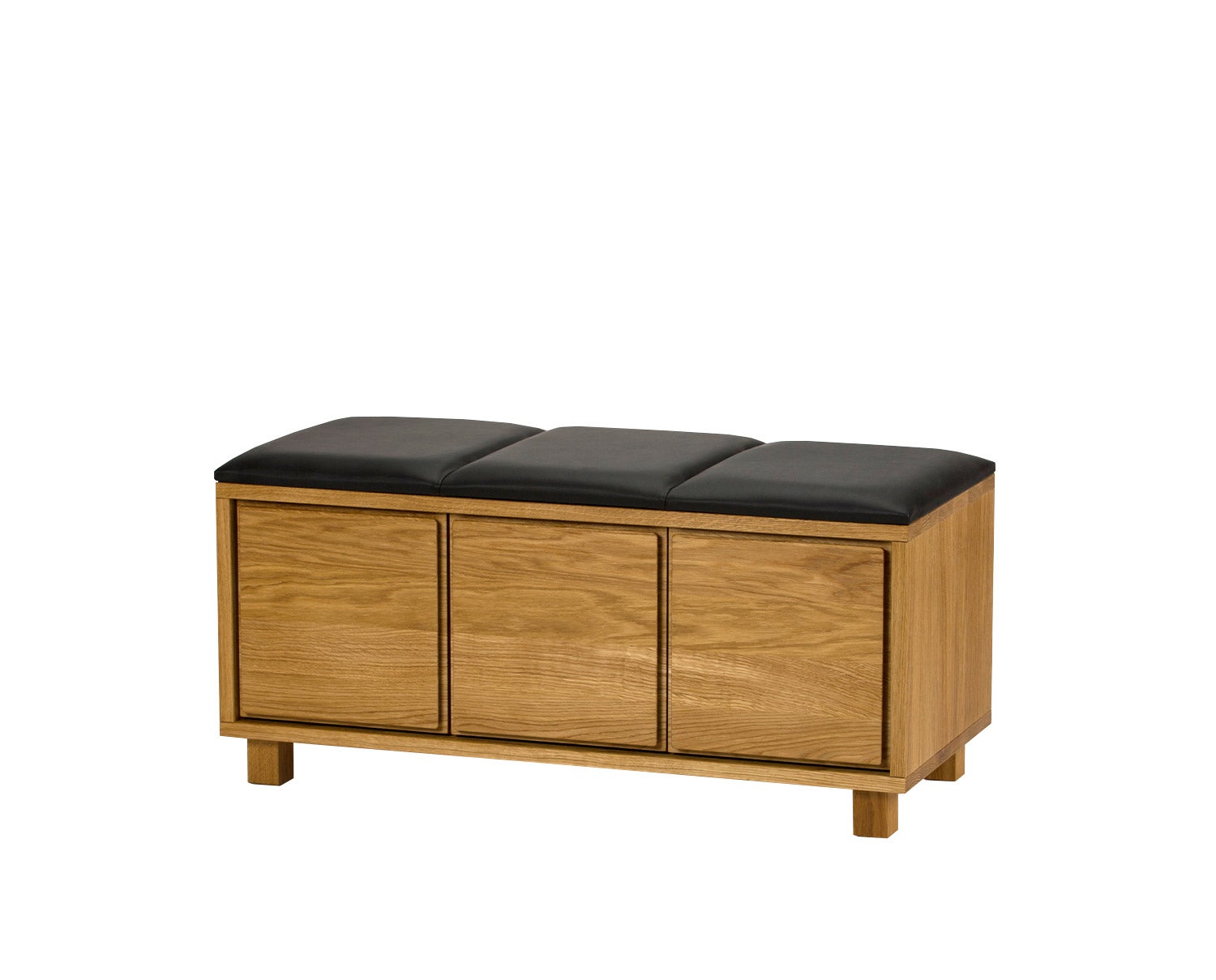 Bänk No.6 i ek med tre lådor