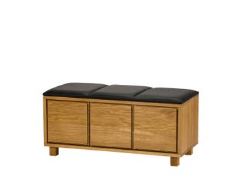 Bänk No.6 i ek med tre lådor