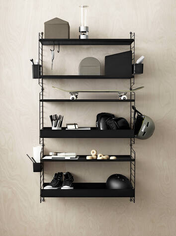 Stringhylla metall kombination Svart
