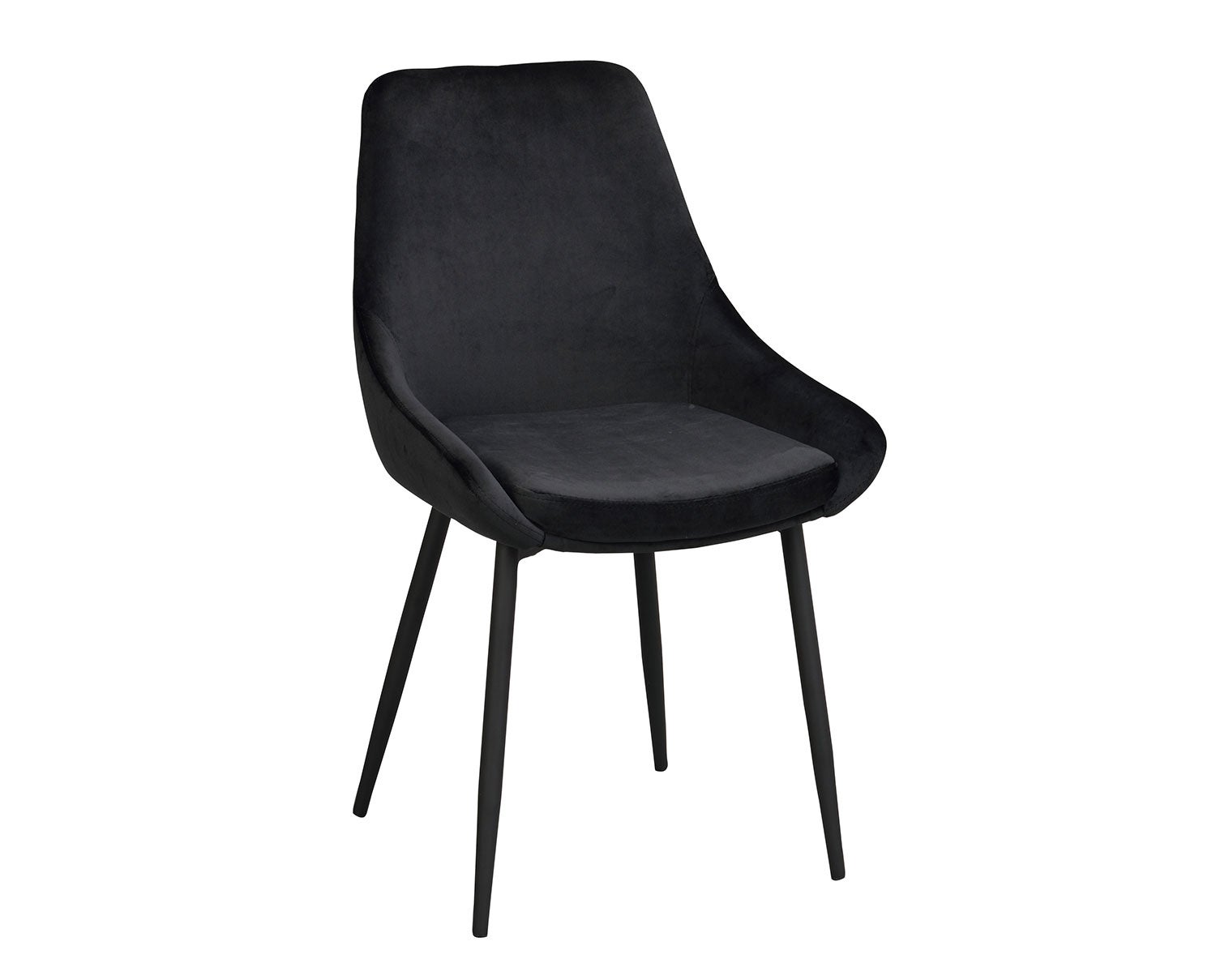 Sierra stol i svart sammet