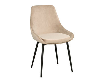 Sierra stol i beige sammet