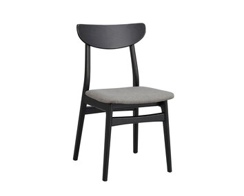 Rodham Stol | Svart ek, mörkgrått