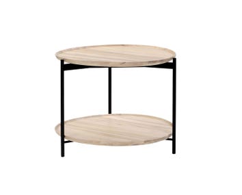 Soffbordet Plateau, i vitbetsad ask. Diameter 58. Höjd 45.