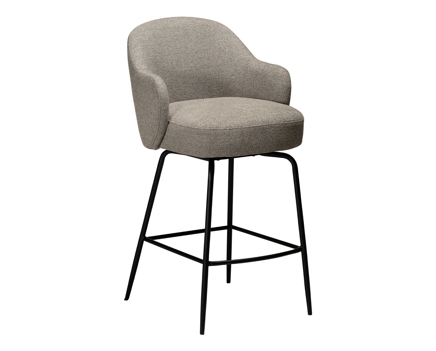 Dan-Form-Bae-Counter-Stool-Pebble-Earth-Boucle-Black