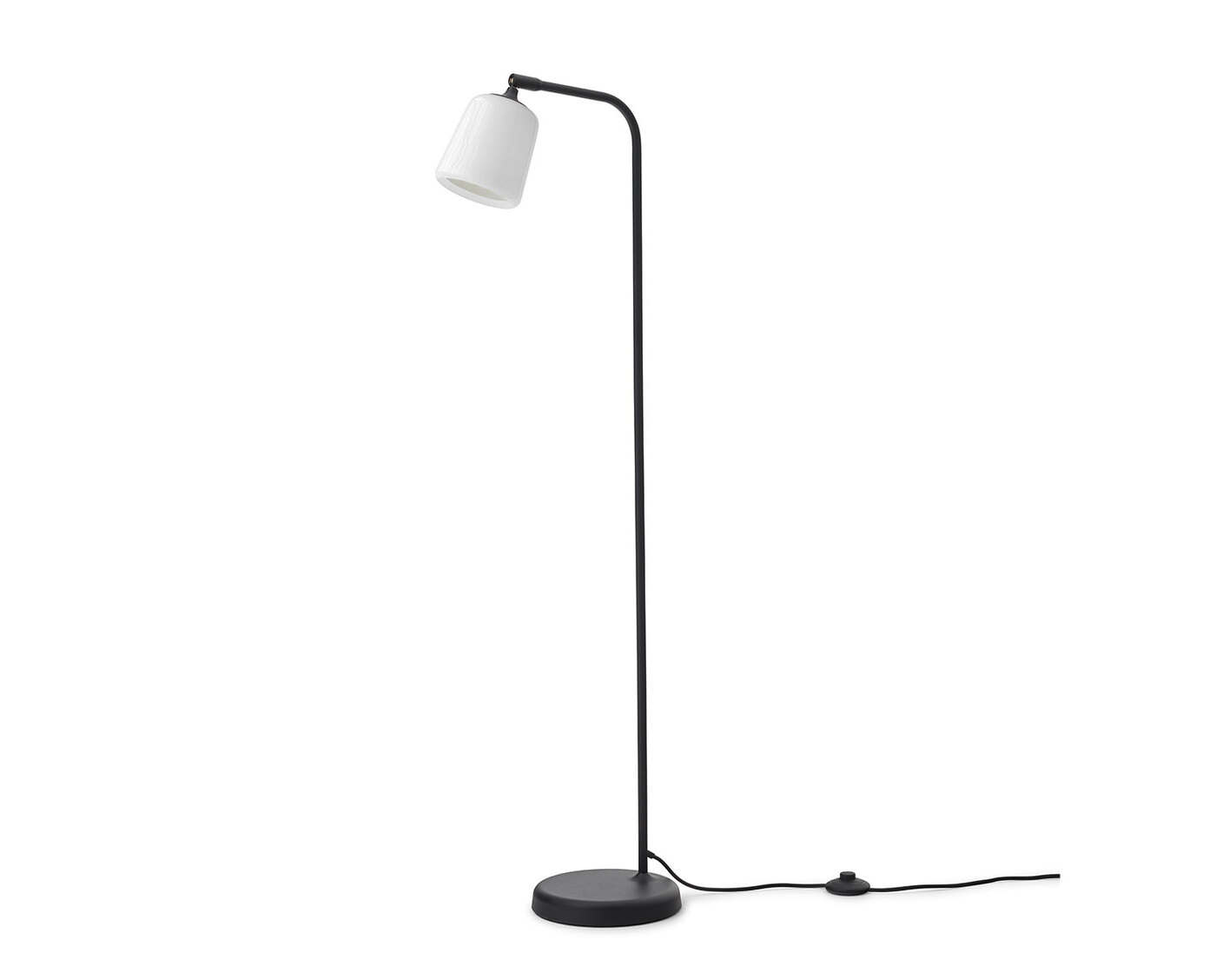 Material Golvlampa Vitt Opalglas