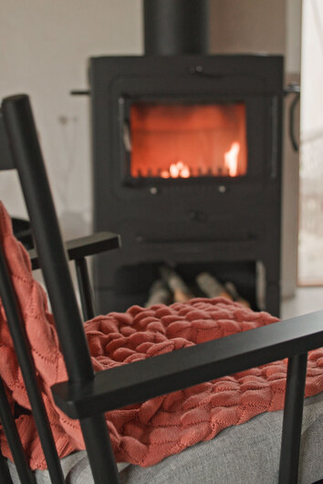 Miljöbild Gems pläd terracotta från Classic Collection