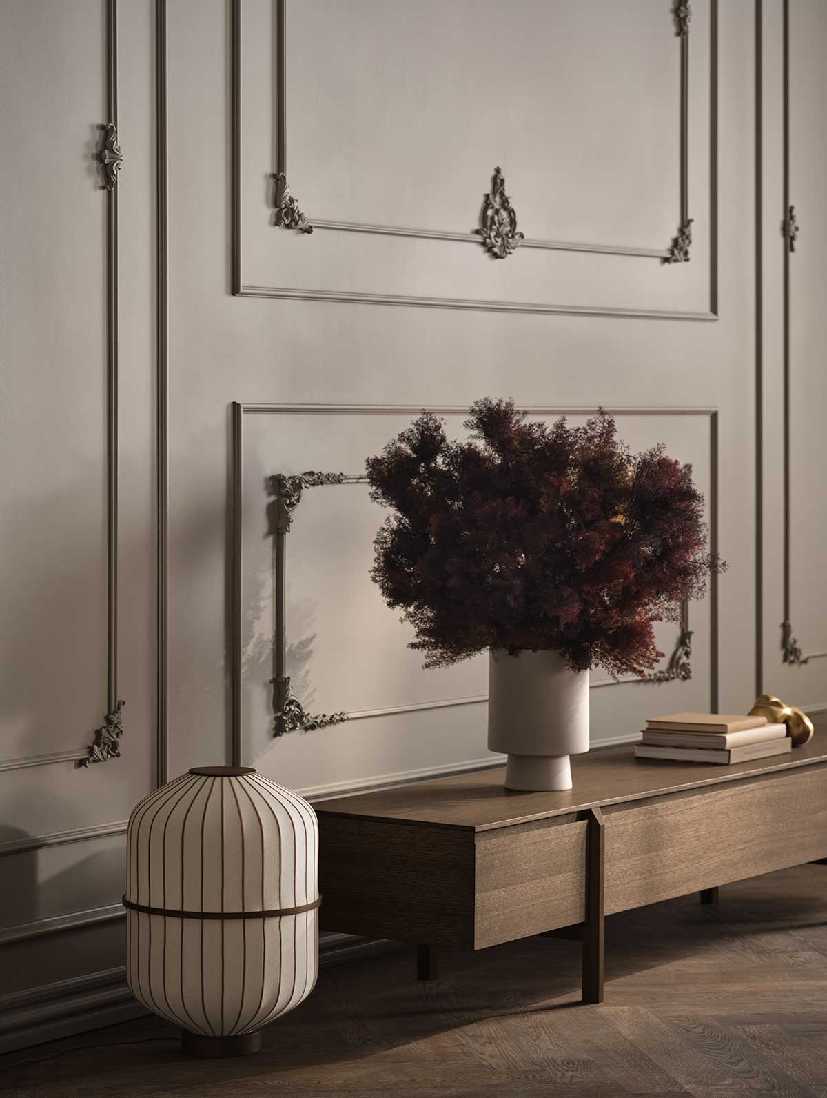 Bolia-Lucen-Floor-Lamp-D42-Sand-Dark-Oiled-Oak-Lifestyle