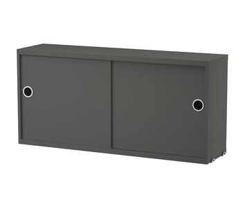 String Skåp med Skjutdörrar 78x20 Mörkgrå