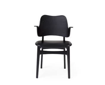 Gesture Stol Svart Svart läder