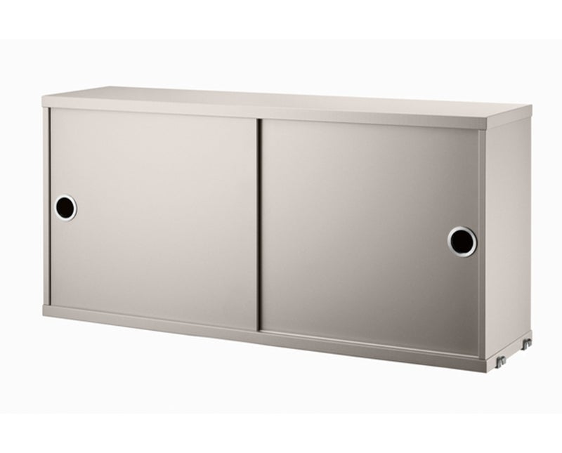 String Skåp med skjutdörrar 78x20 Beige