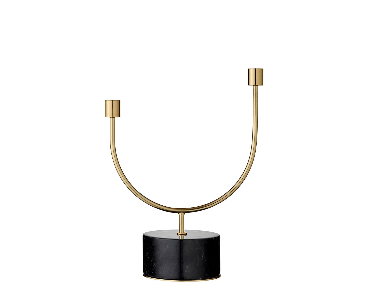 Grasil Ljusstake Svart Marmor / Guld