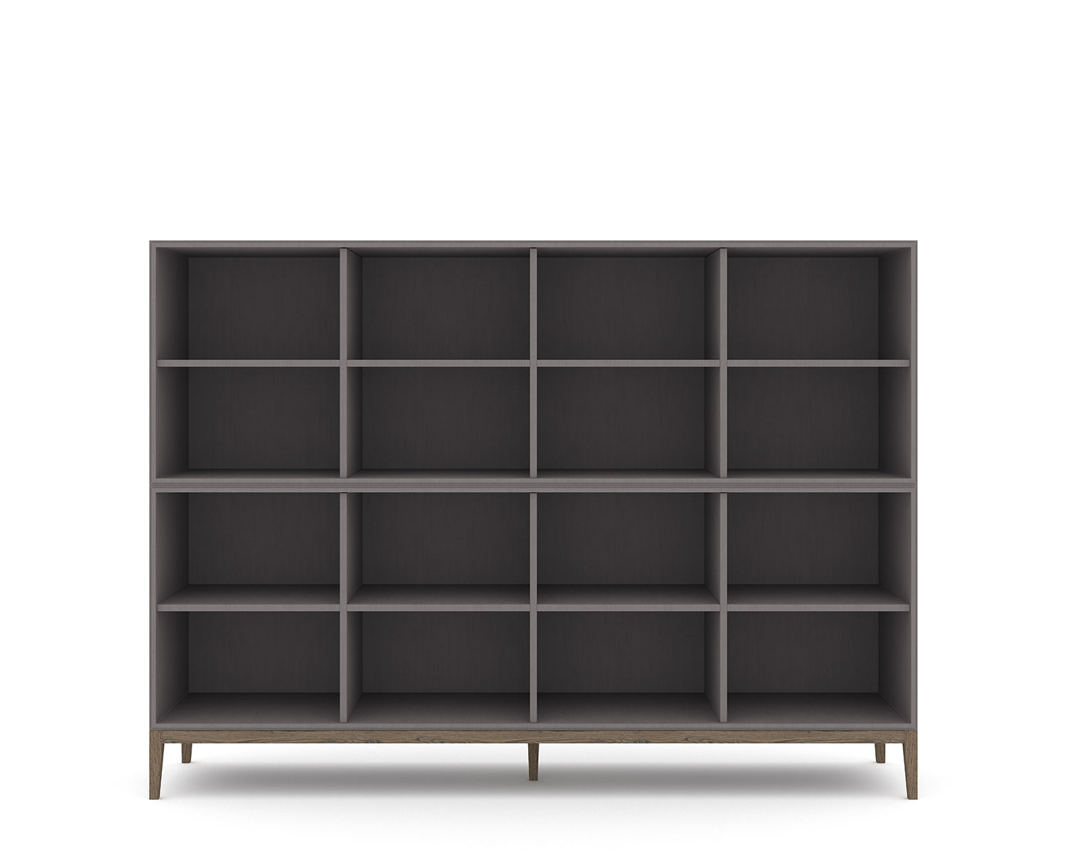 Edge 2.0 Bokhylla | Grey/ Burned Walnut | 8 Hyllor
