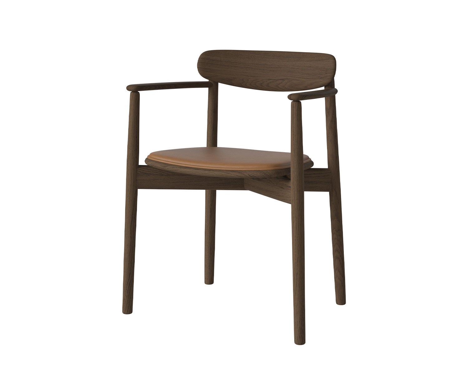Bolia-Merge-Dining-Chair-Arm-Sydney-Spoor-Cognac-Dark-Oiled-Oak