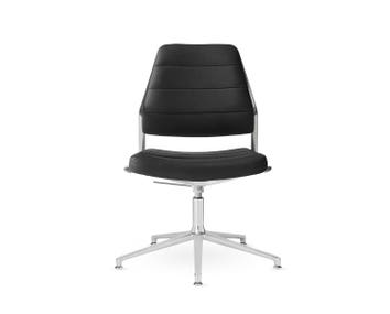 Vipp-454-Plus-Swivel-Chair-Black-Leather-Gliders