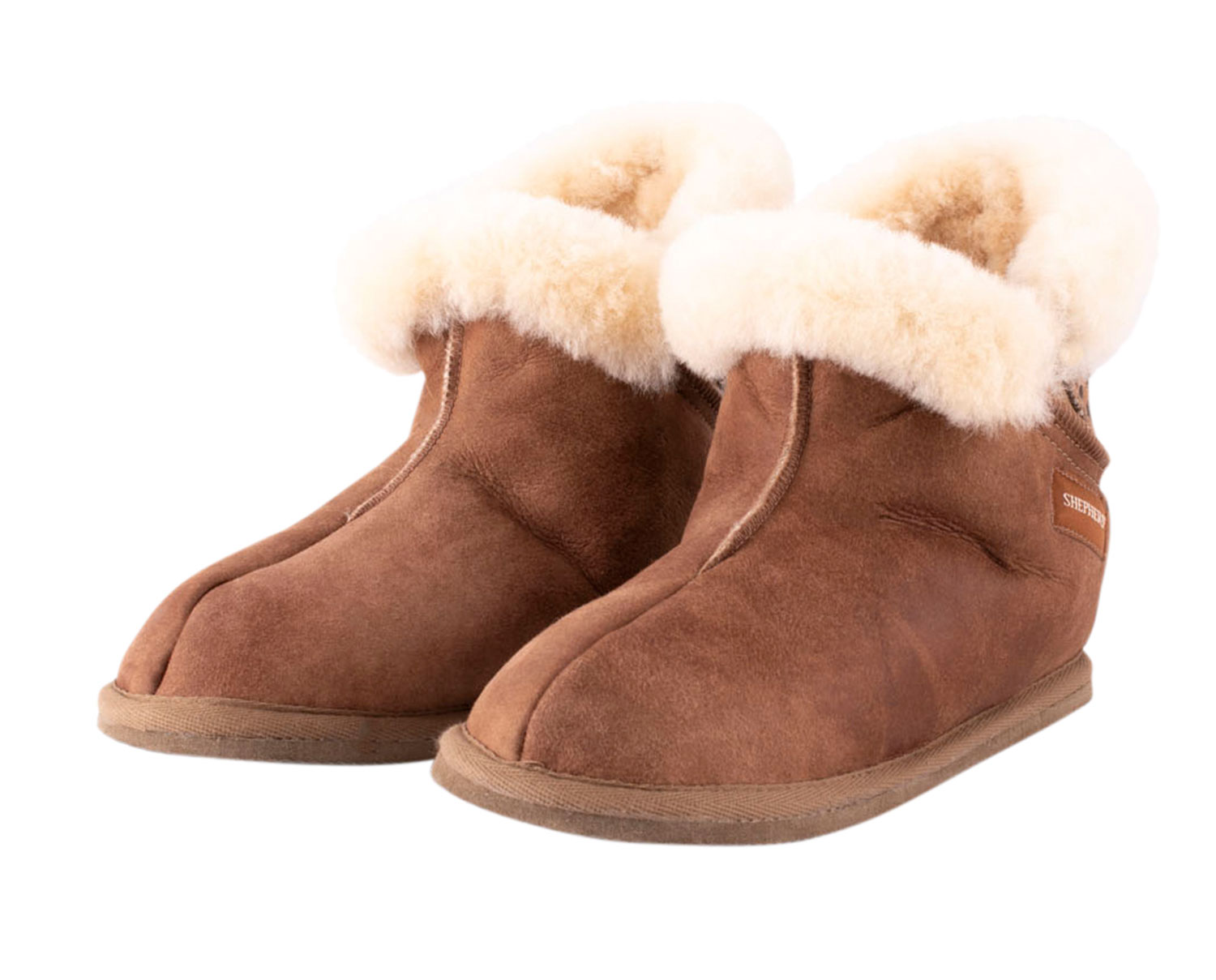 Bella Fårskinnstofflor Antique Cognac/Leo | Storlek 41