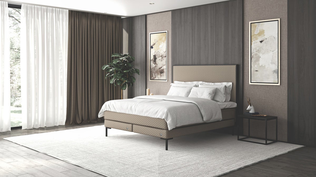 Master Kontinentalsäng Låg i elegant inrett sovrum